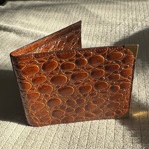 Brown Leather Crocodile Wallet